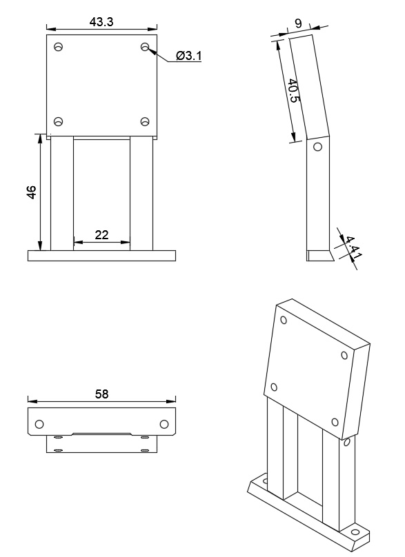 Versión 2 del Soporte para la Raspberry Pi Camera Module 3